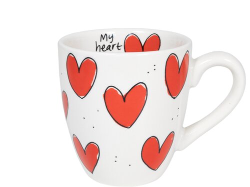 Blond Amsterdam - Even Bijkletsen: Minimug Red Hearts - 0,2 L - afbeelding 1