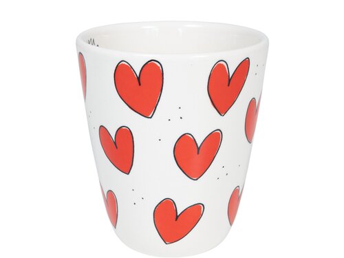 Blond Amsterdam - Even Bijkletsen: Mug Red Hearts - 0,35 L - afbeelding 2