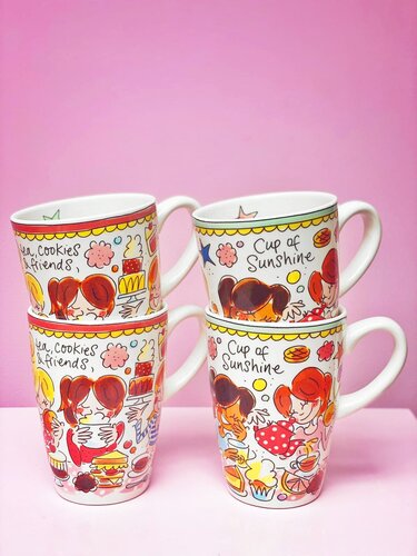 Blond Amsterdam - Even Bijkletsen: XL Mug Dark Pink - 0.5 L - afbeelding 5