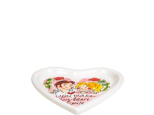 Blond Amsterdam Petit four schaaltje hartvorm Smile Heart - L 13 x B 12 cm - afbeelding 2