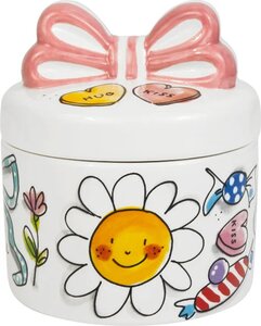 Blond Amsterdam sieradendoosje Moederdag met strik - D 10 H 6 cm - afbeelding 3