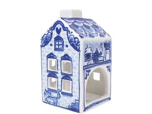 Blond Amsterdam Theelicht Huisje - Delfts Blauw - afbeelding 1