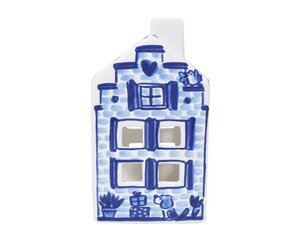 Blond Amsterdam Theelicht Huisje - Delfts Blauw - afbeelding 4