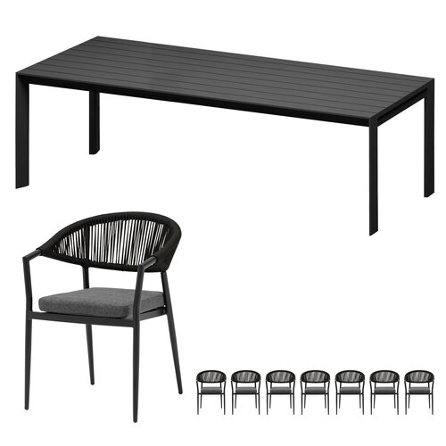 Ease Up Bo 8-zits tuinset zwart - afbeelding 1
