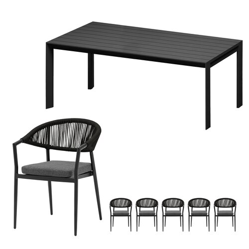 Ease Up Bo 6-zits tuinset zwart - afbeelding 1