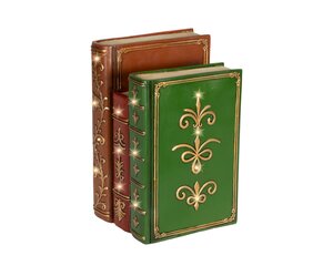 Boekenstapel met LED kunststof - H27cm - afbeelding 4