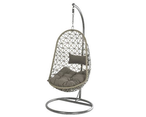 Bologna Hang-ei Wicker Grijs - Ø 95 x H 195 cm - afbeelding 1