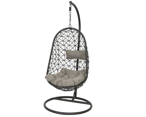 Bologna Hang-ei Wicker Zwart - Ø 95 x H 195 cm - afbeelding 1