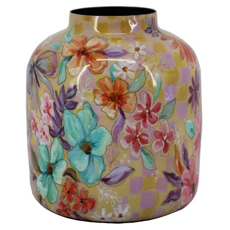 Bolvaas Pella Jet Home met bloemen - D 26 x H 29 cm