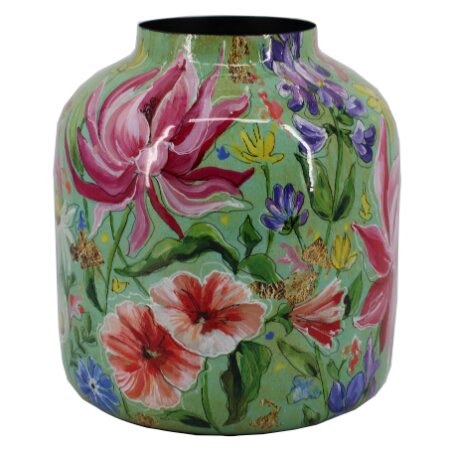 Bolvaas Veria Jet Home met bloemen - D 19 x H 21 cm