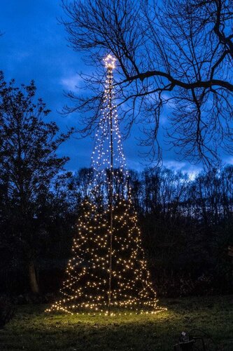 Anna's Collection kerstboom met ster 836 LED flash - D 160 x H 500 cm - afbeelding 1