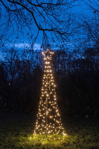 Anna's Collection kerstboom met ster 236 LED flash - D 70 x H 200 cm