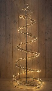Anna's Collection boom swirl cluster warm wit/klassiek warm met 960 lampjes - H 210 cm - afbeelding 1