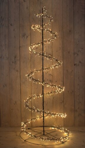 Anna's Collection boom swirl cluster warm wit/klassiek warm met 960 lampjes - H 210 cm - afbeelding 2