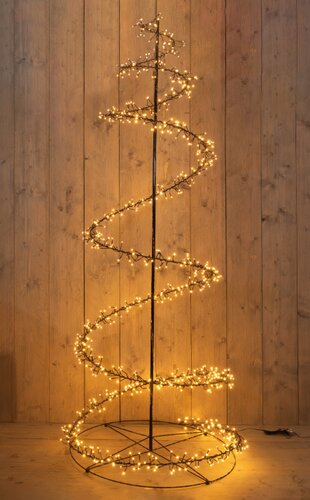 Anna's Collection boom swirl cluster klassiek warm met 960 lampjes - H 210 cm - afbeelding 1