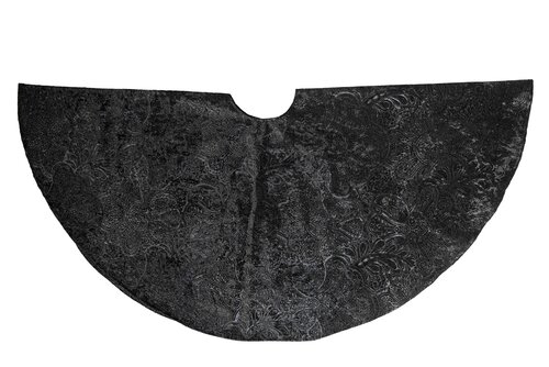 Boomkleed barok fluweel 120cm zwrt - afbeelding 1