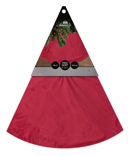 Boomkleed fluweel 120cm rood - afbeelding 2