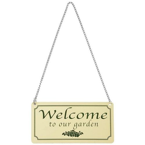 Bord "Welcome to our garden"