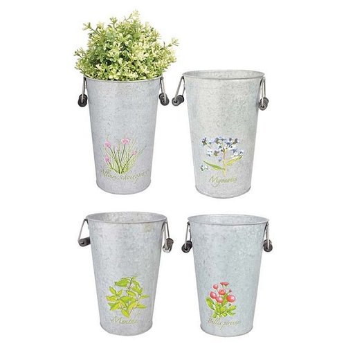 Botanicae vaas oud zink