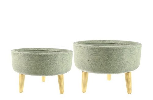 Bowl set van 2 Ruth groen D37 H27