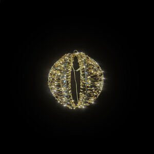 Brightside bal verlicht 300 lampjes shiny gold - D 30 cm