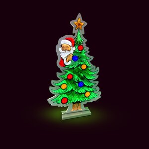 Brightside Infinity light Day&Night Kerstboom met kerstman B 74 x H 120 cm - afbeelding 2