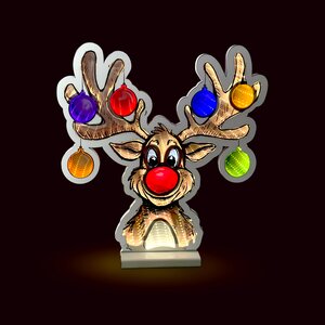 Brightside Infinity light Day&Night Rudolf B 38 x H 40 cm - afbeelding 2