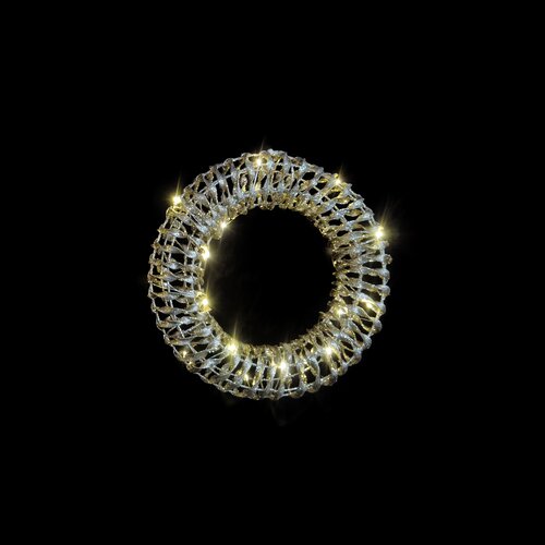 Brightside LED-krans glittergoud - 20 lampjes - Ø 30 cm