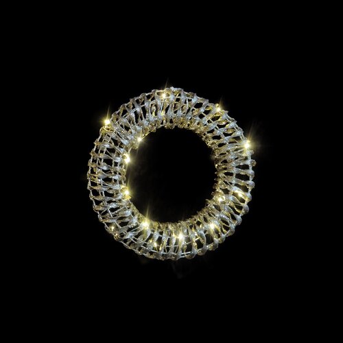 Brightside LED-krans glittergoud - 30 lampjes - Ø 40 cm