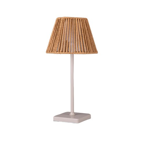 Brightside Tafellamp natural usb-oplaadbaar - D15xH36,5cm - afbeelding 1