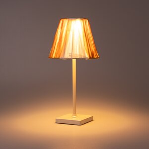 Brightside Tafellamp USB Oplaadbaar - D15xH36,5cm Naturel/Wit - afbeelding 4