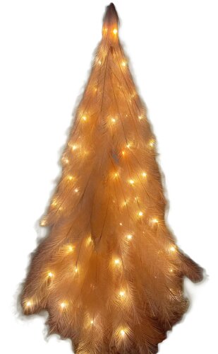 Brightside Verenboom lichtbruin met verlichting - 60 lampjes - H 100 cm