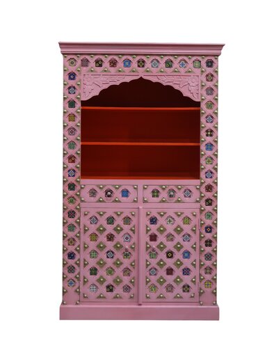 Buffetkast - L120 x D43 x H200cm Oudroze/Koraal - afbeelding 1