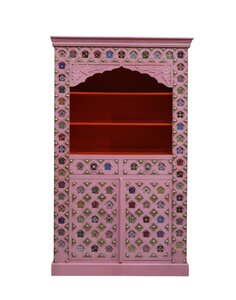 Buffetkast - L120 x D43 x H200cm Oudroze/Koraal