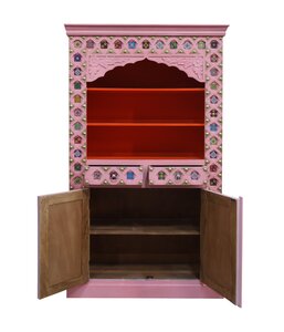 Buffetkast - L120 x D43 x H200cm Oudroze/Koraal - afbeelding 3