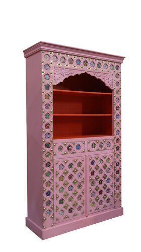 Buffetkast - L120 x D43 x H200cm Oudroze/Koraal - afbeelding 2