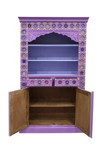 Buffetkast - L120 x D43 x H200cm Paars/Lavendel - afbeelding 3