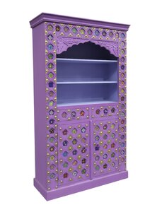 Buffetkast - L120 x D43 x H200cm Paars/Lavendel - afbeelding 2