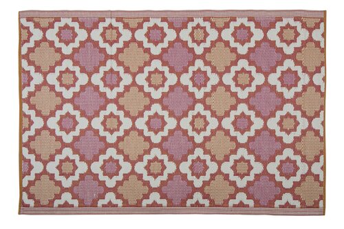 Buitenkleed PP 120 x 180 cm Diamond Roze/Honey