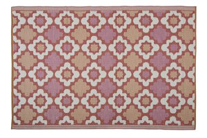 Buitenkleed PP 120 x 180 cm Diamond Roze/Honey