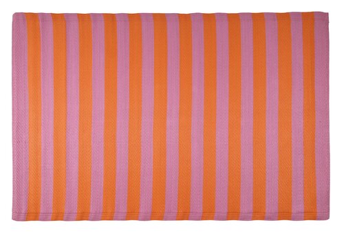 Buitenkleed PP 120 x 180 cm Strepen Paars/Oranje