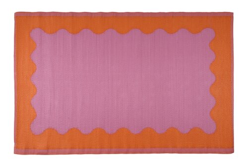 Buitenkleed PP 160 x 230 cm Wave Paars/Oranje