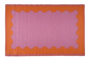 Buitenkleed PP 160 x 230 cm Wave Paars/Oranje