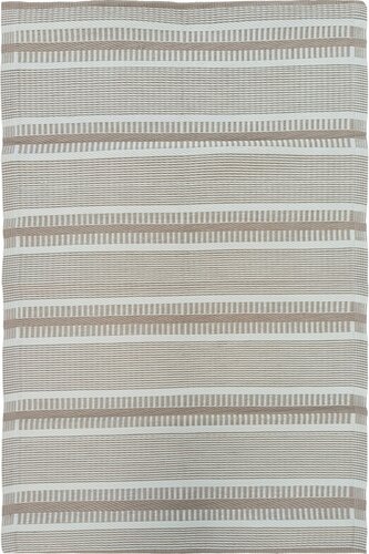 Buitenkleed Strepen 160 x 230 cm Naturel/Wit