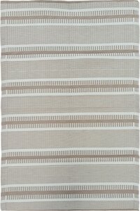 Buitenkleed Strepen 160 x 230 cm Naturel/Wit