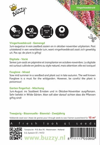 Buzzy® Digitalis, Vingerhoedskruid Gemengd - afbeelding 2