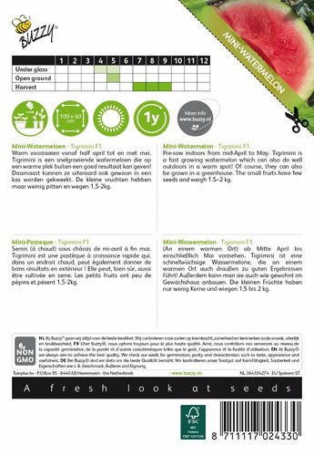 Buzzy® Mini-Watermeloen Tigrimini F1 - afbeelding 2