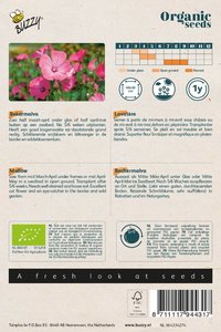 Buzzy® Organic Lavatera, Bekermalva rose/rood  (BIO) - afbeelding 2