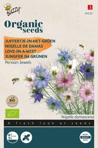Buzzy® Organic Nigella, Juffertje-in-het groen Persian Jewel - afbeelding 1