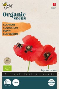 Buzzy® Organic Papaver, Klaproos Rood  (BIO) - afbeelding 1